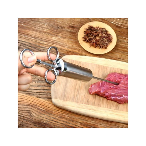 Шприц стальной кухонный для маринада мяса OR1197
