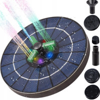 Садовый фонтан на солнечных батареях Q33B плавающий RGB (Польша)