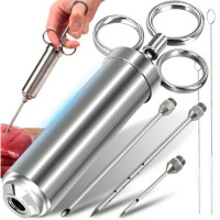 Шприц стальной кухонный для маринада мяса OR1197