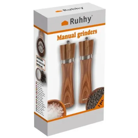 Набір дерев'яних млинів 2 шт. для спецій Ruhhy 24650
