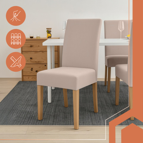 Чохли-накидки Ruhhy на стільці - 6 шт. бежеві