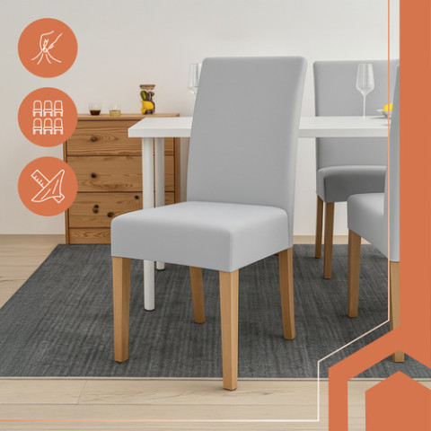 Чехлы-накидки Ruhhy на стуле – 6 шт. светло-серые