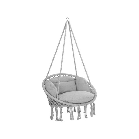 Гамак подвесное кресло с подушкой аист серый