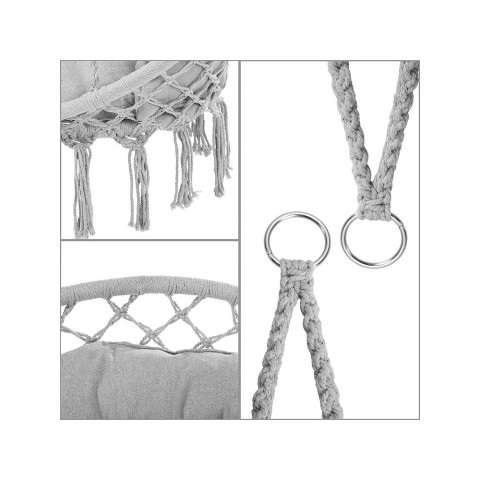 Гамак подвесное кресло с подушкой аист серый