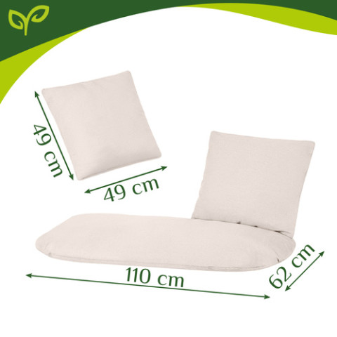 Подушка для садової гойдалки GARDLOV гніздо лелеки для 2 осіб бежева