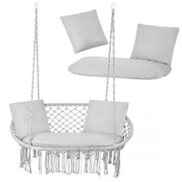 Подушка для садовых качелей GARDLOV гнездо аиста для 2 человек серая