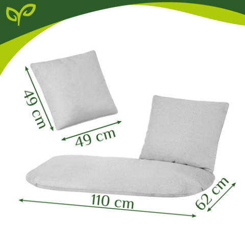 Подушка для садовых качелей GARDLOV гнездо аиста для 2 человек серая