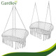 Садовая качель Gardlov "Гнездо аиста" двухместная до 300 кг + 3 подушки серая