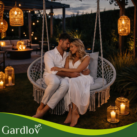 Садовая качель Gardlov "Гнездо аиста" двухместная до 300 кг + 3 подушки серая