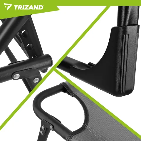 Складной садовый шезлонг 192x68x28 см Trizand 27633 серый