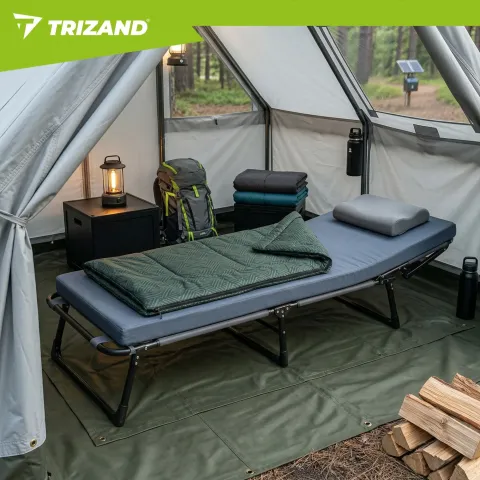 Складной садовый шезлонг 192x68x28 см Trizand 27633 серый
