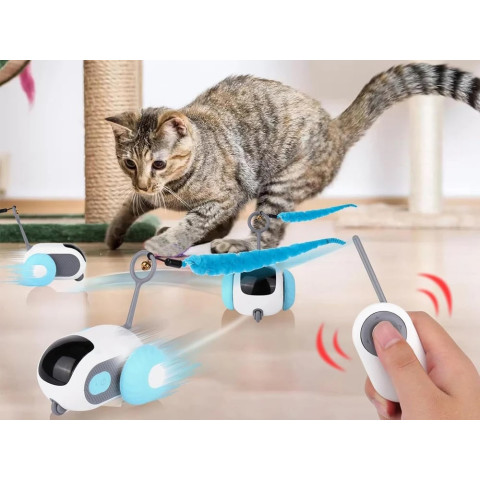 Интерактивная игрушка для кошек с пультом HD-7075 оранжевая.