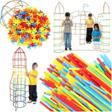 Блоки - соломинки дитячий конструктор 408 елементів