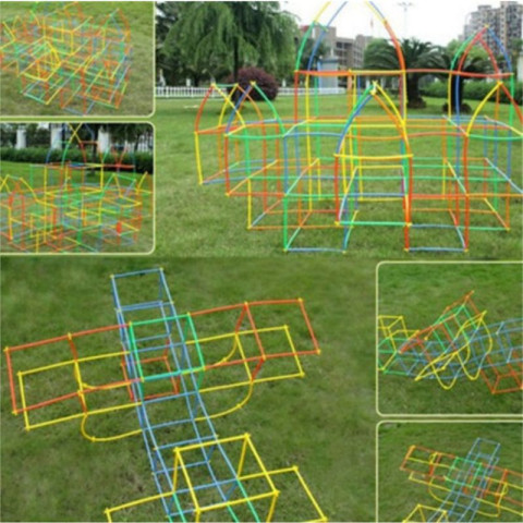 Блоки - соломинки дитячий конструктор 408 елементів