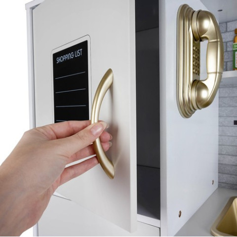 Дерев'яна дитяча кухня з посудом Kruzzel білий