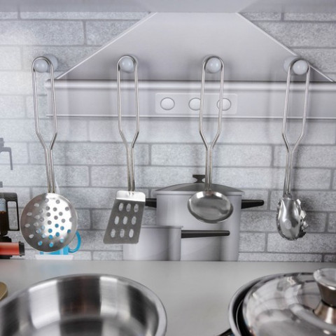 Дерев'яна дитяча кухня з посудом Kruzzel білий