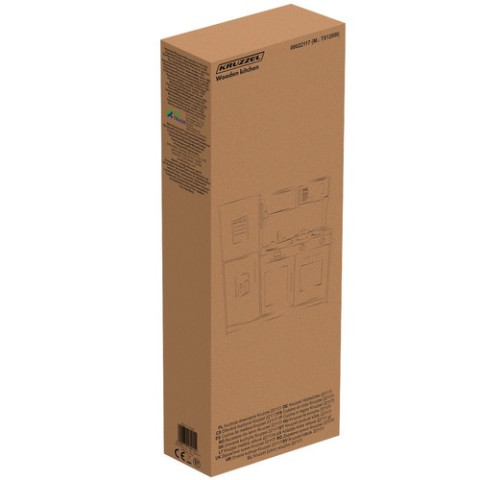 Дерев'яна дитяча кухня з посудом Kruzzel білий