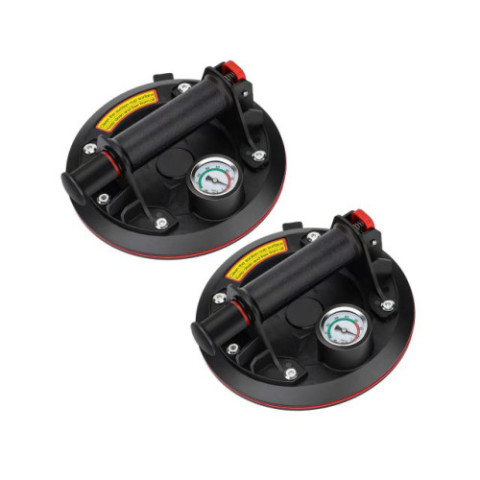 Вакуумные присоски-держатели 2шт с манометром для плитки и стекла 220кг