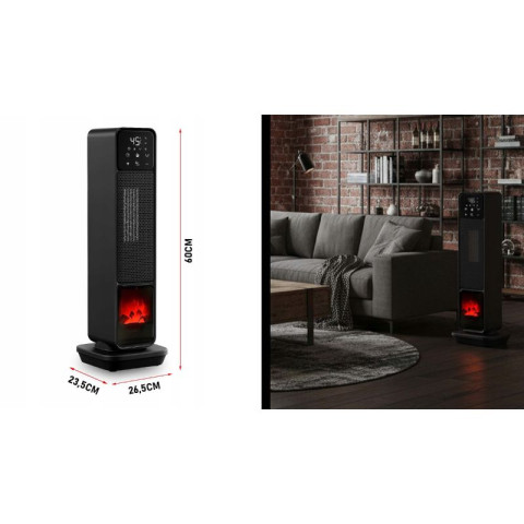 Вентиляторный обогреватель с эффектом каминного пламени 2200 Вт. Stazer TURBOWARM