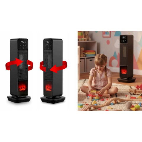 Вентиляторный обогреватель с эффектом каминного пламени 2200 Вт. Stazer TURBOWARM
