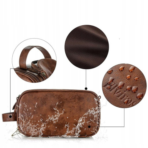 Косметичка для подорожей Bedee туристична коричнева