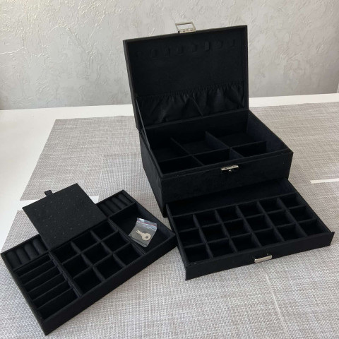 Скринька-футляр Soulima для коштовностей чорний