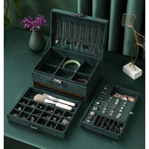 Ящик органайзер для драгоценностей Soulima зеленый