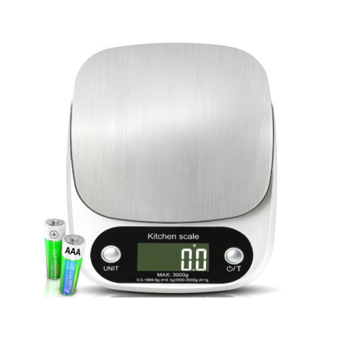 Цифрові кухонні ваги 10000 г/0,1 гр. срібні OR1098