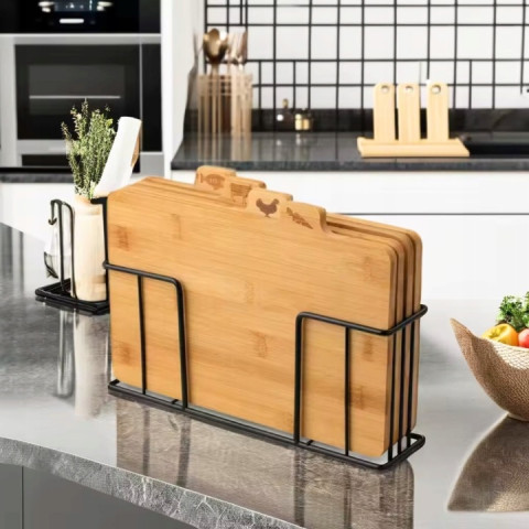 Набір бамбукових дошок 4 шт. на підставці Zolta