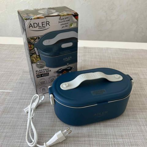 Електричний термічний ланчбокс Adler із підігрівом 220 в. синій