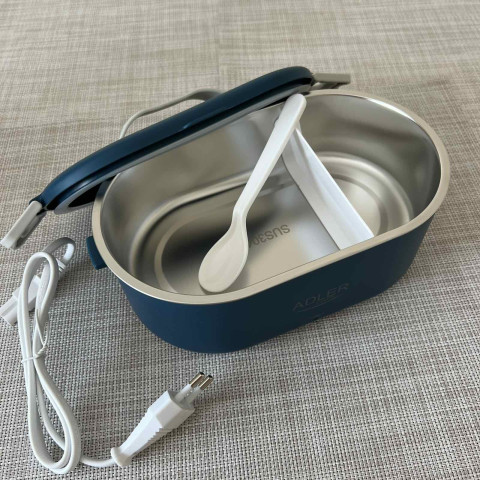 Електричний термічний ланчбокс Adler із підігрівом 220 в. синій