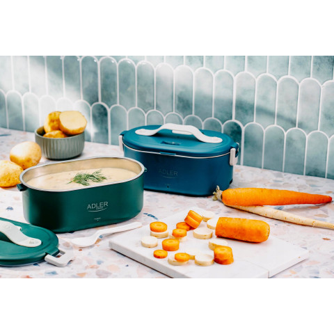 Електричний термічний ланчбокс Adler із підігрівом 220 в. зелений