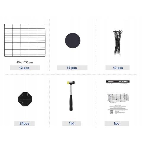 Домашній вольєр клітка для тварин Songmics 46×143×73 см