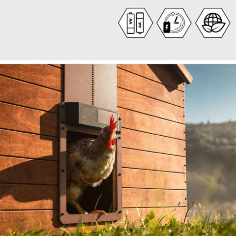 Двері курника з автоматичним відкриванням 24,5 х 35,5см PFS-165