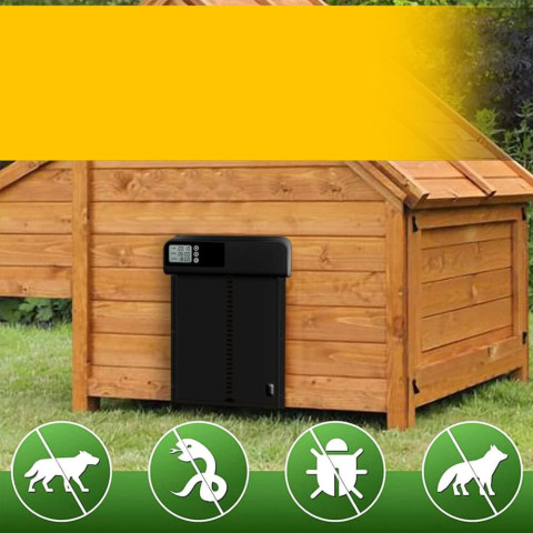 Двері курника з автоматичним відкриванням 26 х 33см PFS-155