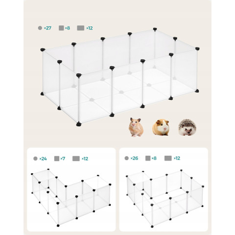 Маленький вольєр 42 x 125 x 63 см для гризунів Songmics