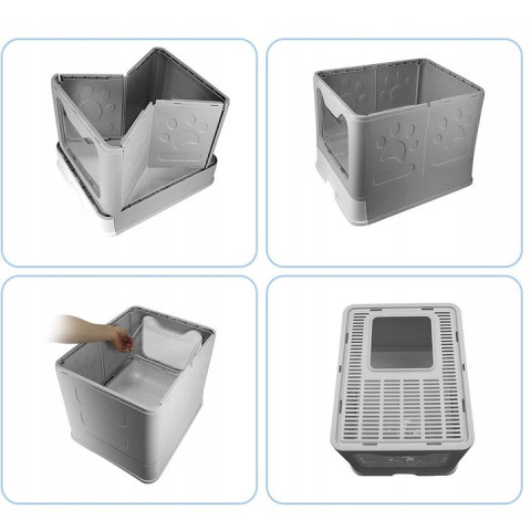 Великий закритий туалет Dimentiq для котів з висувною системою і лопаткою