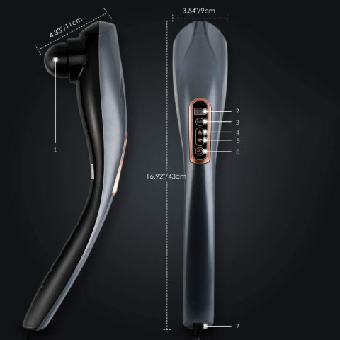 Масажер для тіла з довгою ручкою YT-1706AL від 220В