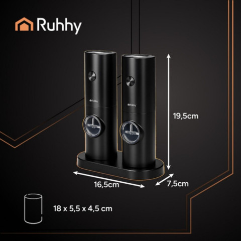 Комплект електричних млинків для спецій 2 шт. Ruhhy 25558