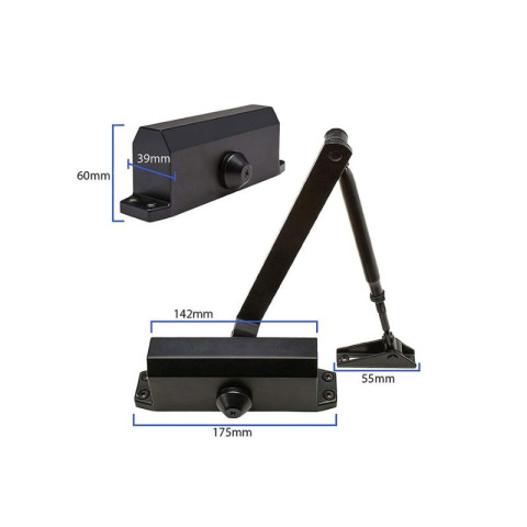 Универсальный дверной доводчик до 65 кг