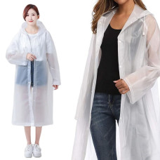Плащ дощовик з капюшоном білий