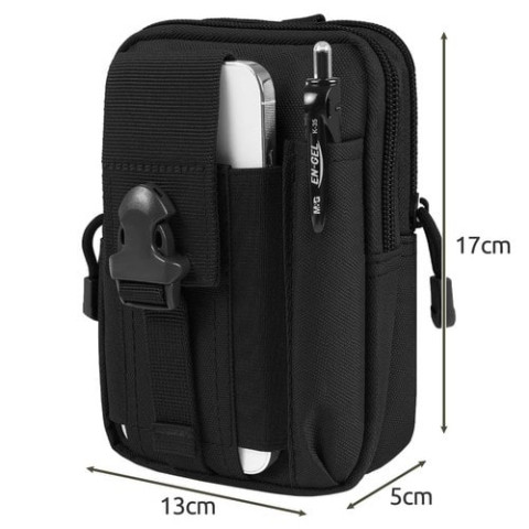 Поясная сумка+ремень органайзер с системой Molle черная