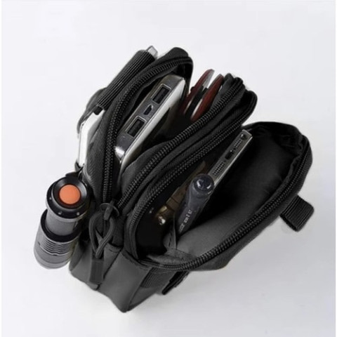 Поясная сумка+ремень органайзер с системой Molle черная