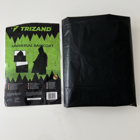 Универсальный плащ дождевик Trizand черный