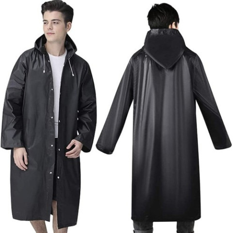 Универсальный плащ дождевик Trizand черный