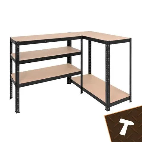 Металевий cтелаж для зберігання 180x90x40 Bigstreen чорний 