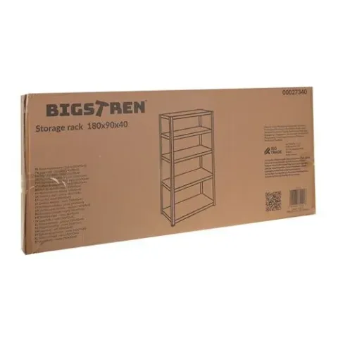 Металевий cтелаж для зберігання 180x90x40 Bigstreen чорний 