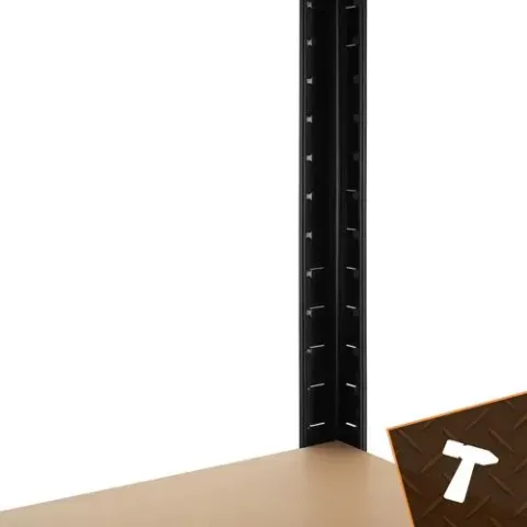 Металевий cтелаж для зберігання 180x90x40 Bigstreen чорний 