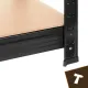 Металевий cтелаж для зберігання 180x90x40 Bigstreen чорний 