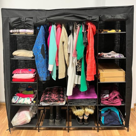 Складана тканинна шафа для одягу 170×170 см Ruhhy